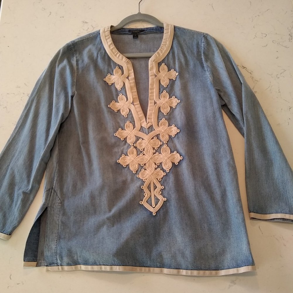 J Crew Tunic Denim Shirt